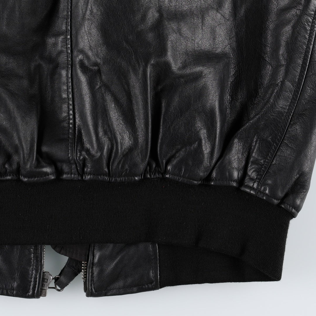 G-1 Type Leather Flight Jacket, Men's Size L unclear black type Vintage Second Hand