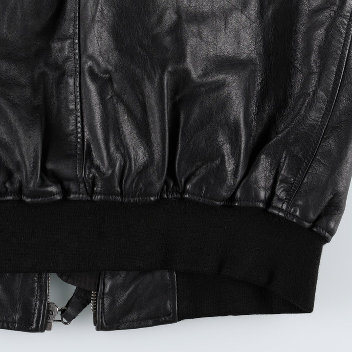 G-1 Type Leather Flight Jacket, Men's Size L unclear black type Vintage Second Hand