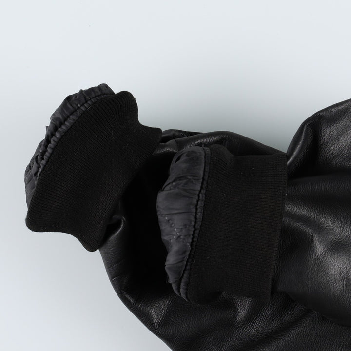 G-1 Type Leather Flight Jacket, Men's Size L unclear black type Vintage Second Hand