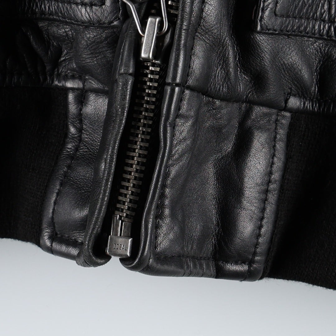 G-1 Type Leather Flight Jacket, Men's Size L unclear black type Vintage Second Hand