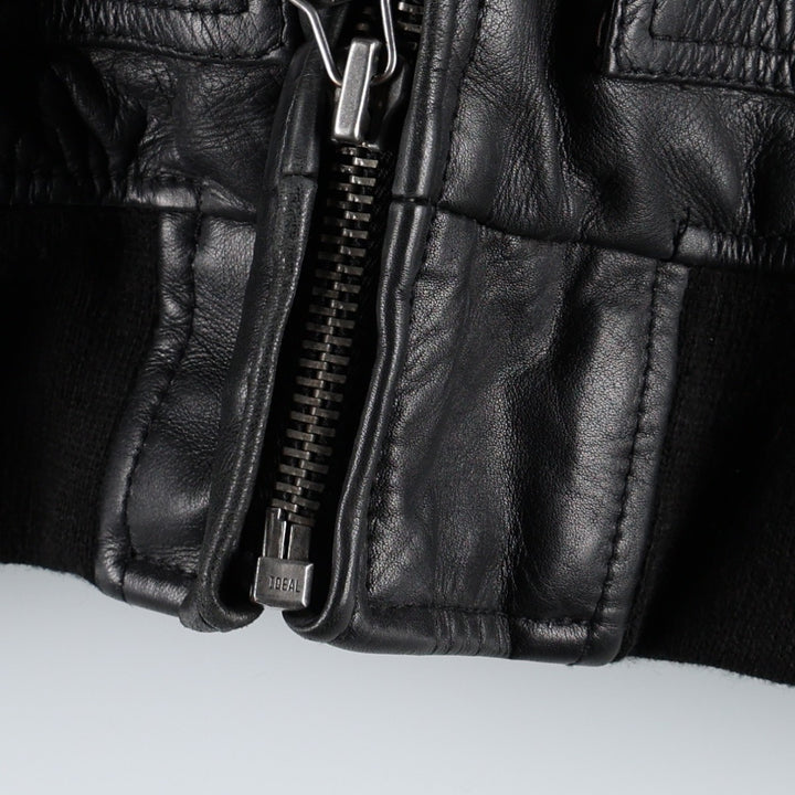 G-1 Type Leather Flight Jacket, Men's Size L unclear black type Vintage Second Hand