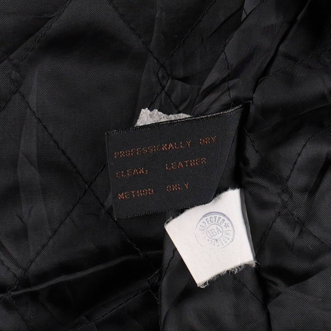 WEEKENDS MA-1 Type Leather Flight Jacket, Men's Size L (approx.) genuine leather black type Vintage Second Hand