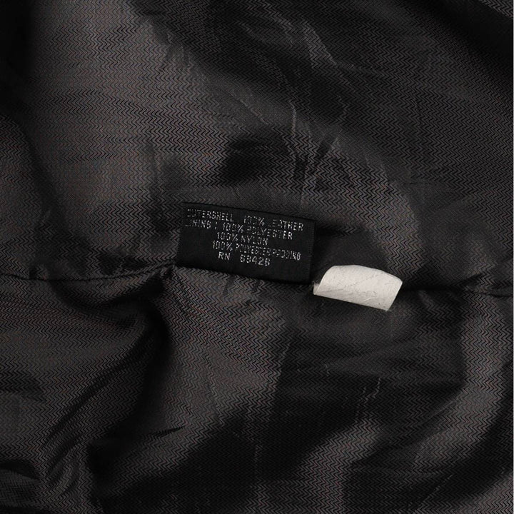 ~1990'S Wilson's Leather Car Coat, Men's Size M (approx.) genuine leather black type Vintage Second Hand