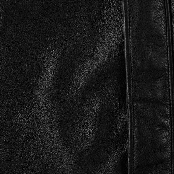 ~1990'S Wilson's Leather Car Coat, Men's Size M (approx.) genuine leather black type Vintage Second Hand