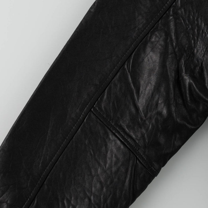 LONDON FOG Padded Leather Blouson, Men's Size L (approx.) genuine leather black type Vintage Second Hand