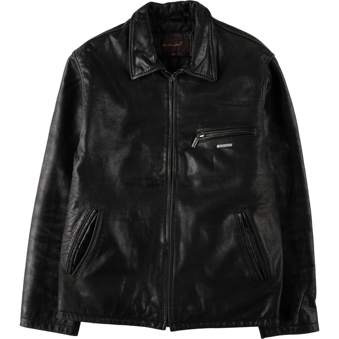 Mac Douglas padded leather blouson, men's size L (approx.) genuine leather black type Vintage Second Hand