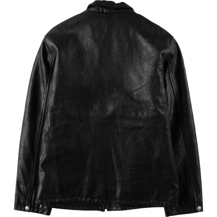 Mac Douglas padded leather blouson, men's size L (approx.) genuine leather black type Vintage Second Hand