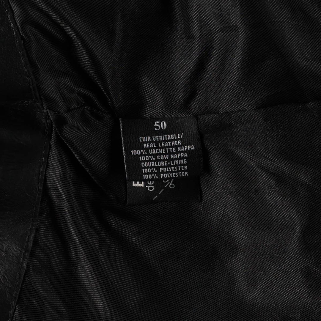 Mac Douglas padded leather blouson, men's size L (approx.) genuine leather black type Vintage Second Hand
