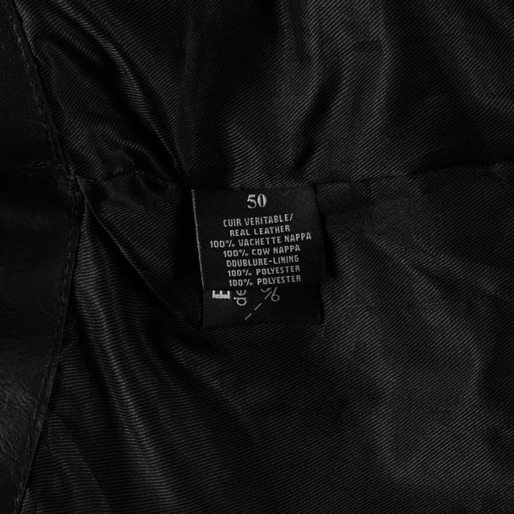 Mac Douglas padded leather blouson, men's size L (approx.) genuine leather black type Vintage Second Hand