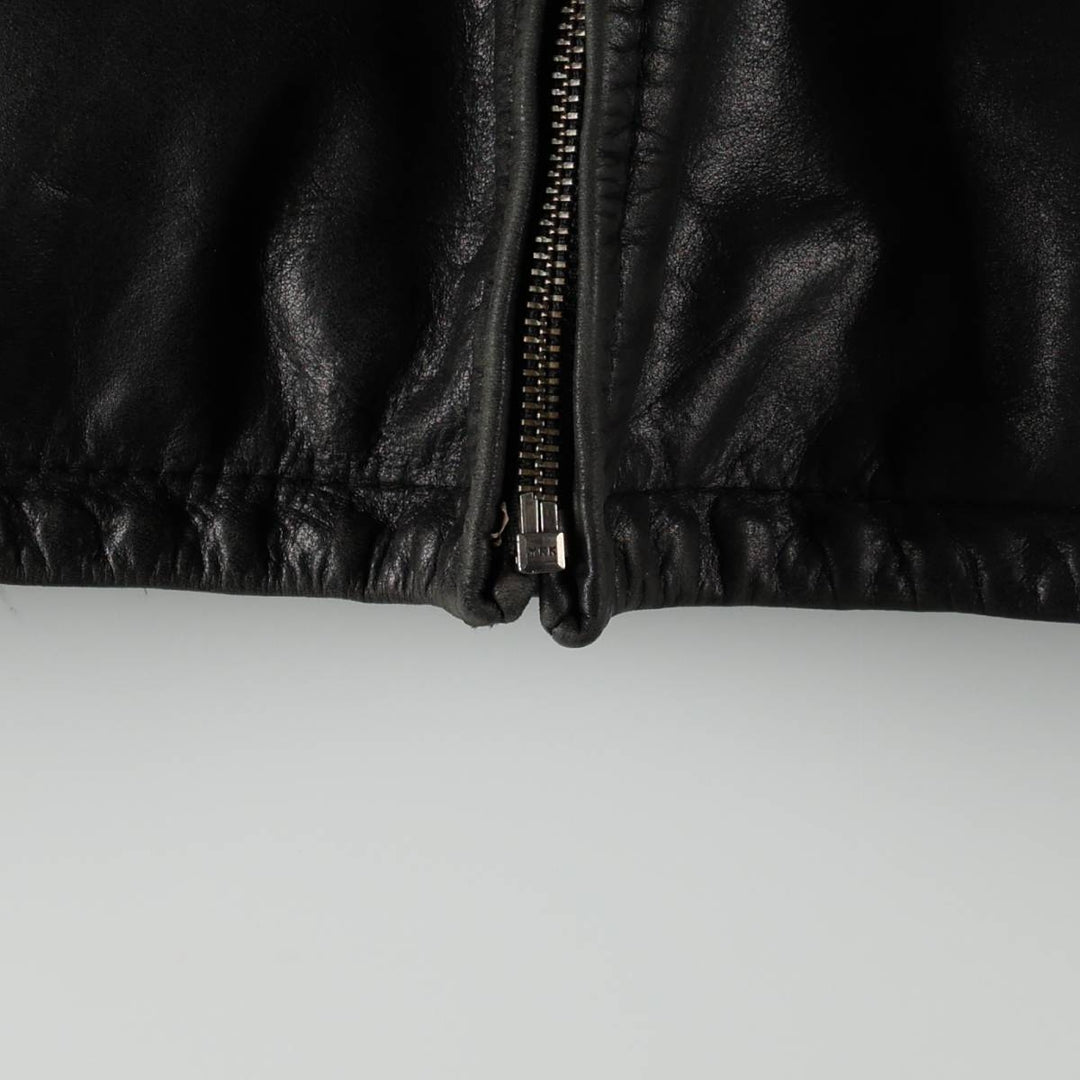 Mac Douglas padded leather blouson, men's size L (approx.) genuine leather black type Vintage Second Hand
