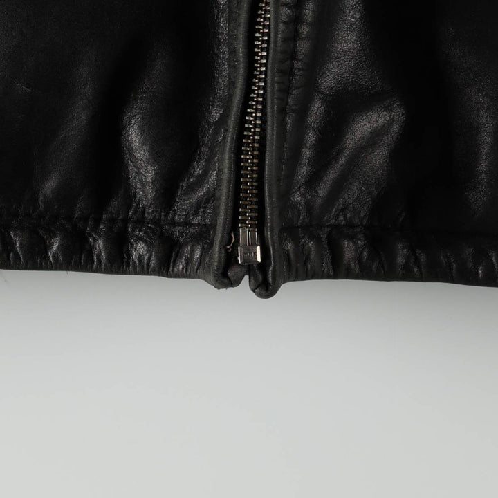 Mac Douglas padded leather blouson, men's size L (approx.) genuine leather black type Vintage Second Hand