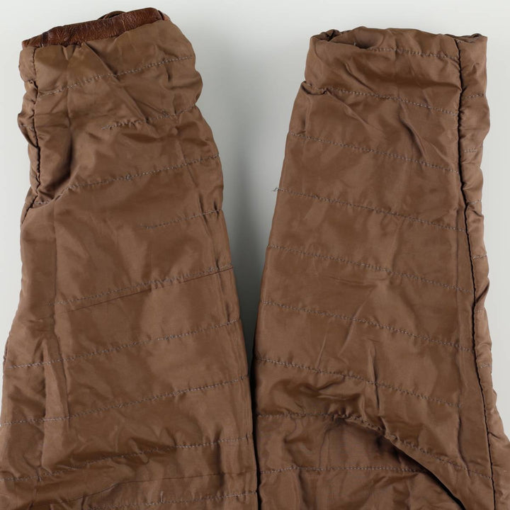 NOTE A BENE Padded Leather Blouson, Men's Size L (approx.) unclear brown type Vintage Second Hand