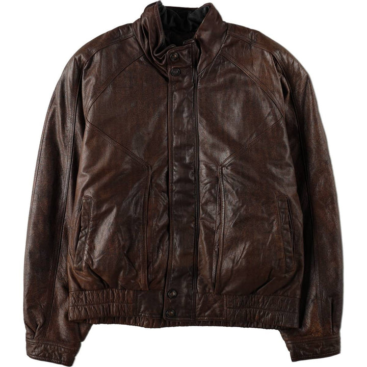 ~1990'S Wilson's Leather Adventure Bound Leather Blouson, Men's Size L (approx.), Vintage genuine leather brown type Vintage Second Hand