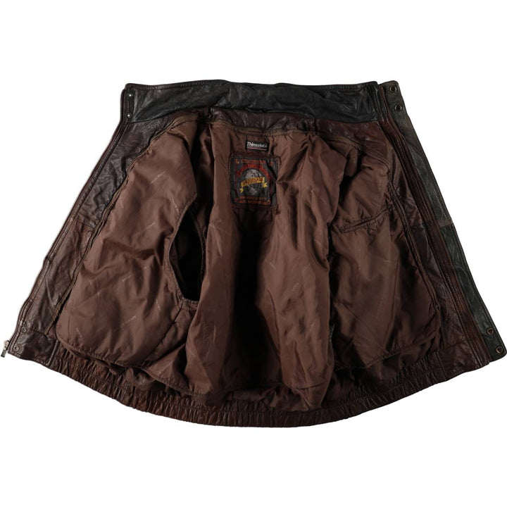 ~1990'S Wilson's Leather Adventure Bound Leather Blouson, Men's Size L (approx.), Vintage genuine leather brown type Vintage Second Hand