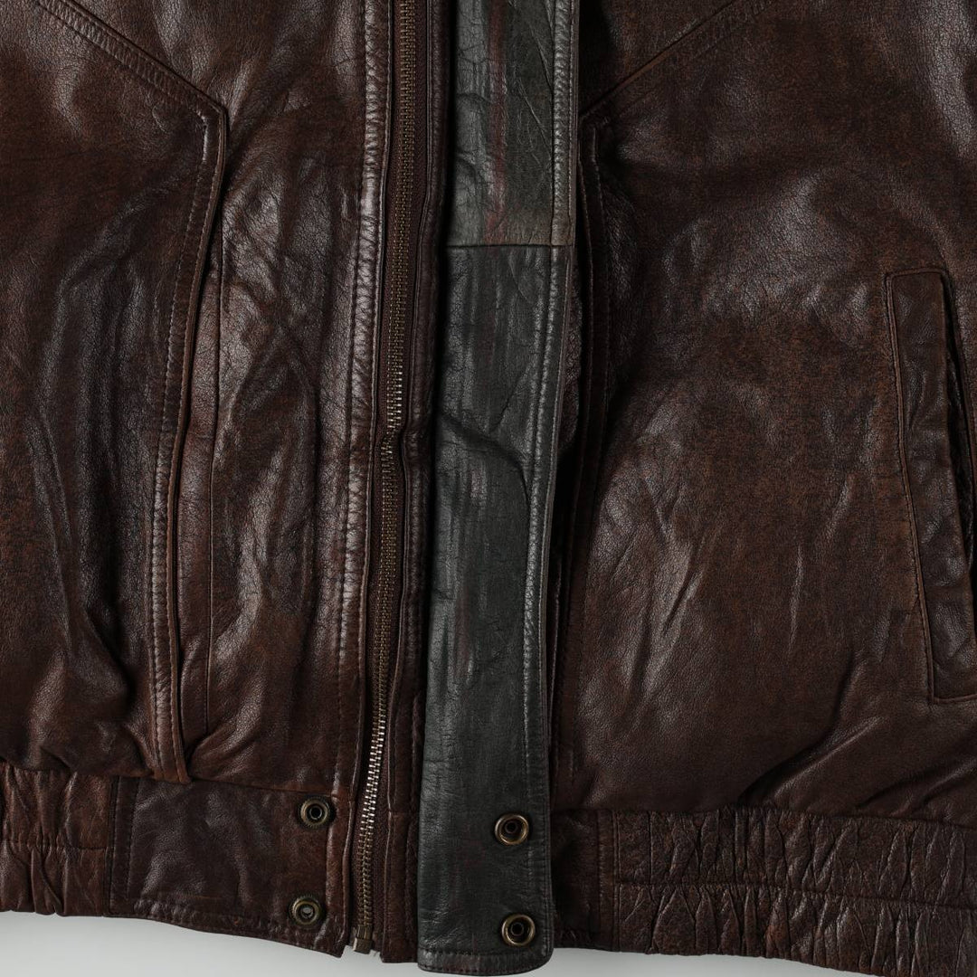 ~1990'S Wilson's Leather Adventure Bound Leather Blouson, Men's Size L (approx.), Vintage genuine leather brown type Vintage Second Hand