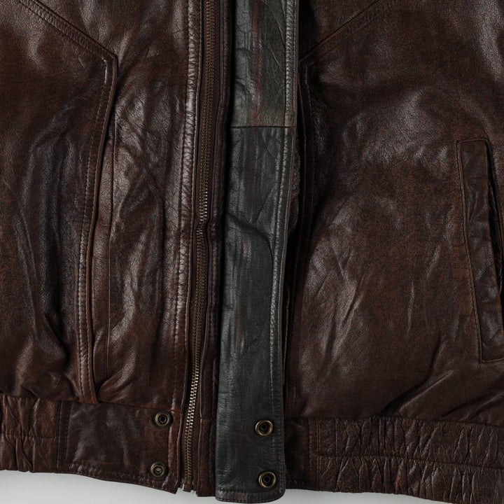 ~1990'S Wilson's Leather Adventure Bound Leather Blouson, Men's Size L (approx.), Vintage genuine leather brown type Vintage Second Hand