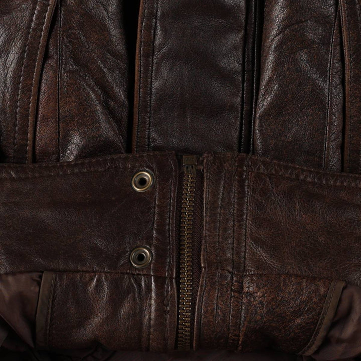 ~1990'S Wilson's Leather Adventure Bound Leather Blouson, Men's Size L (approx.), Vintage genuine leather brown type Vintage Second Hand