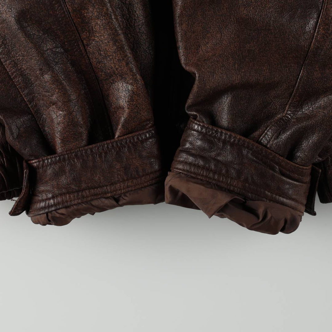 ~1990'S Wilson's Leather Adventure Bound Leather Blouson, Men's Size L (approx.), Vintage genuine leather brown type Vintage Second Hand