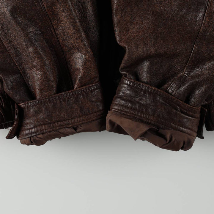 ~1990'S Wilson's Leather Adventure Bound Leather Blouson, Men's Size L (approx.), Vintage genuine leather brown type Vintage Second Hand