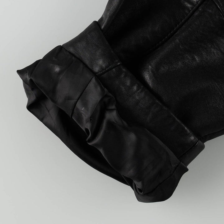 1990'S Perry Ellis PORTFOLIO Leather Jacket, Men's Size L (approx.), Vintage genuine leather black type Vintage Second Hand