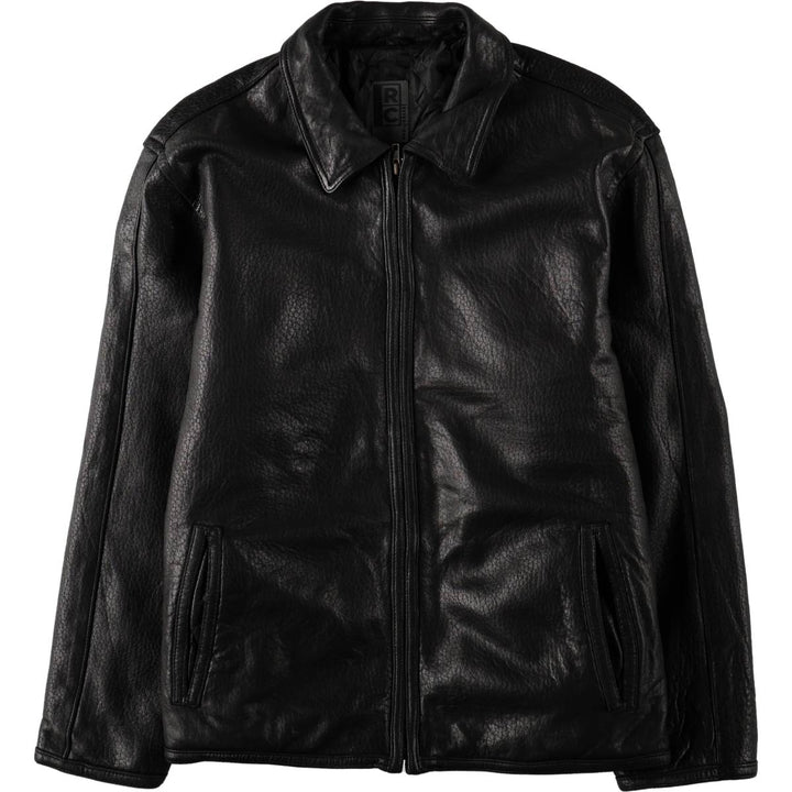 Robert Comstock RC EXPEDITION Padded Leather Jacket, Men's Size XL genuine leather black type Vintage Second Hand