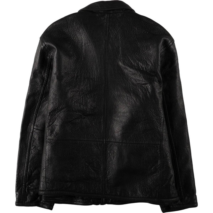 Robert Comstock RC EXPEDITION Padded Leather Jacket, Men's Size XL genuine leather black type Vintage Second Hand