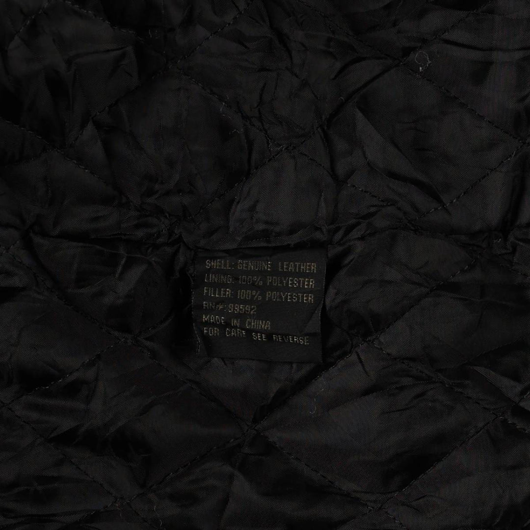 Robert Comstock RC EXPEDITION Padded Leather Jacket, Men's Size XL genuine leather black type Vintage Second Hand