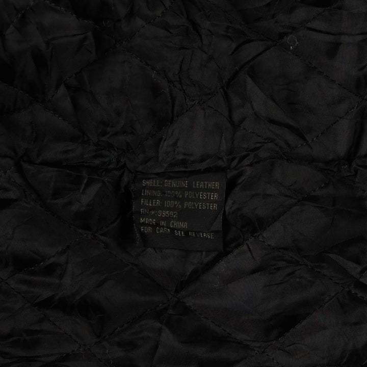 Robert Comstock RC EXPEDITION Padded Leather Jacket, Men's Size XL genuine leather black type Vintage Second Hand