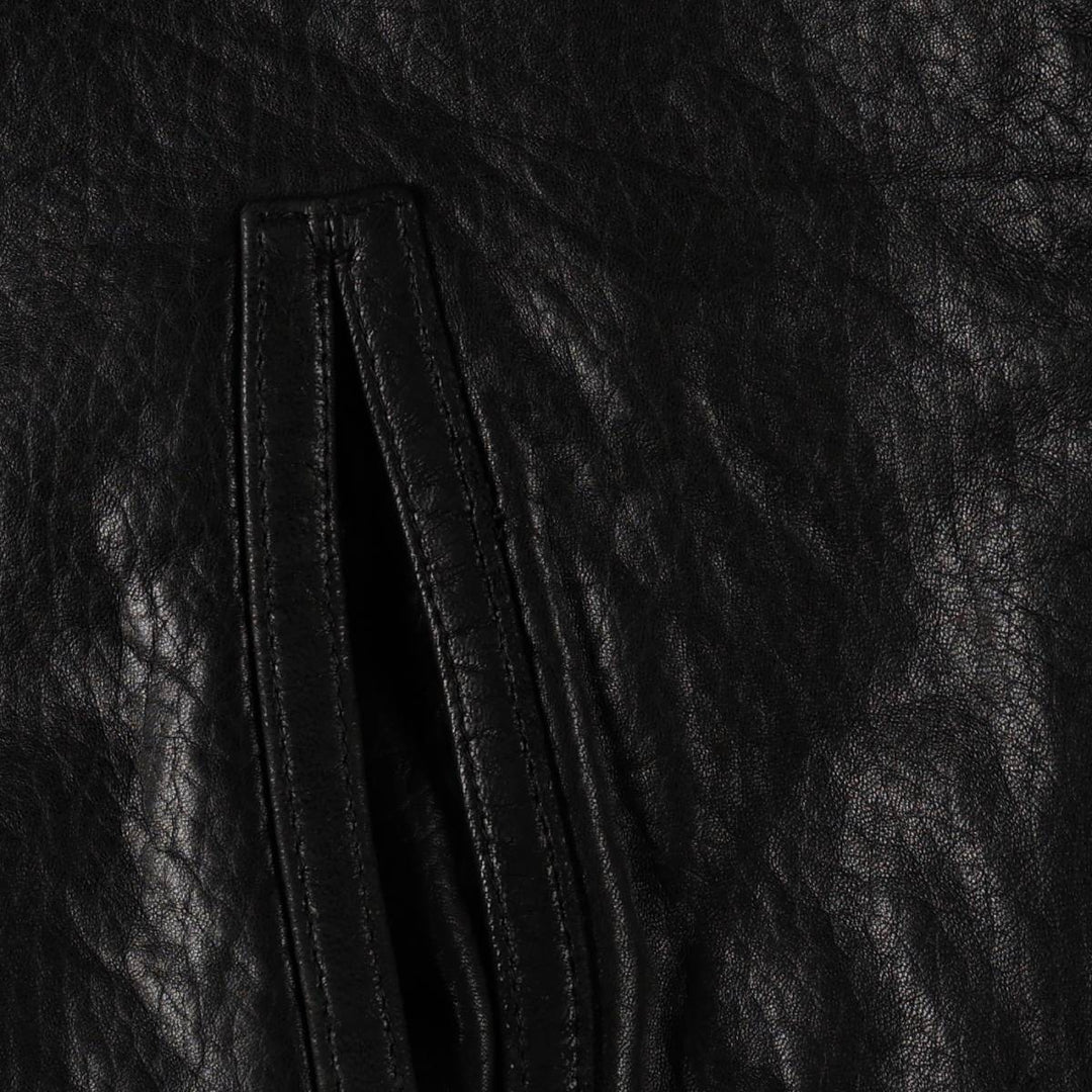 Robert Comstock RC EXPEDITION Padded Leather Jacket, Men's Size XL genuine leather black type Vintage Second Hand