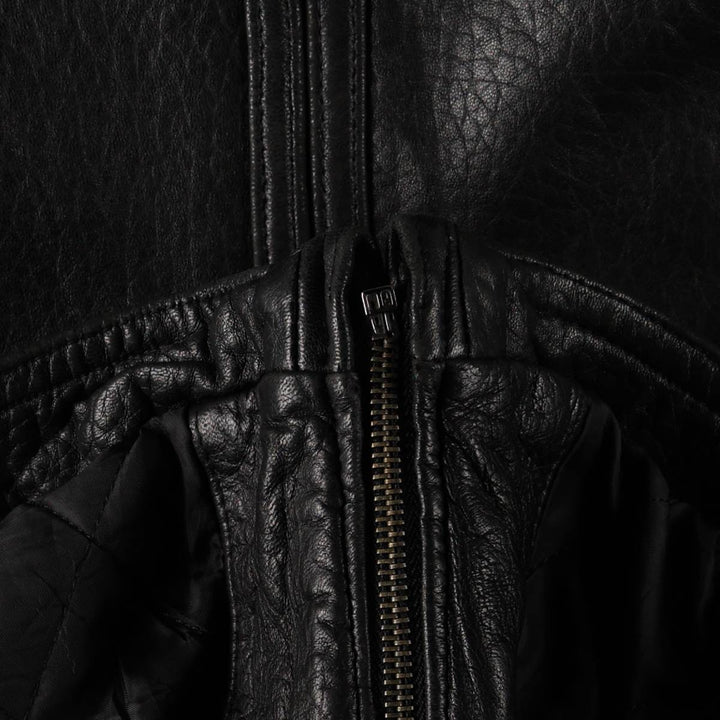 Robert Comstock RC EXPEDITION Padded Leather Jacket, Men's Size XL genuine leather black type Vintage Second Hand