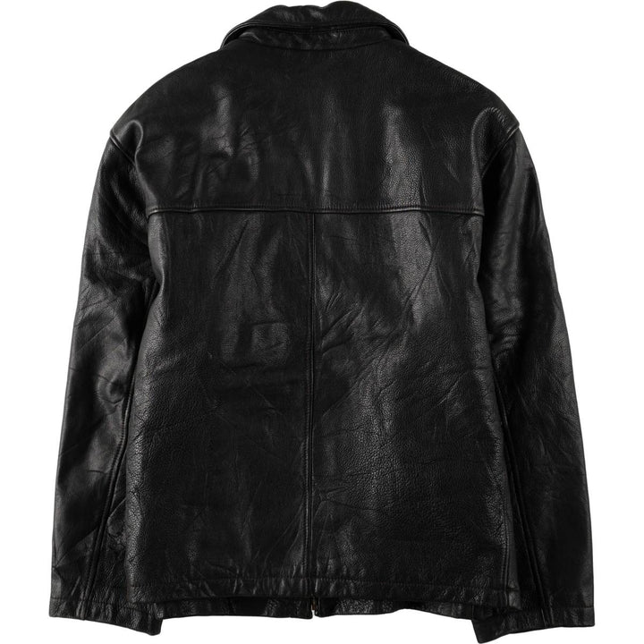 Dockers Swing Top Type Padded Leather Blouson Men's Size L genuine leather black type Vintage Second Hand