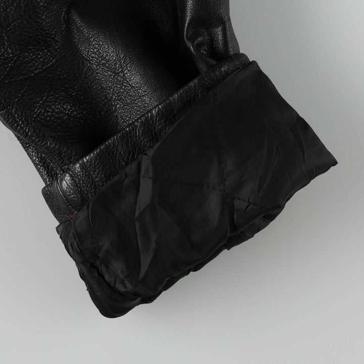 Dockers Swing Top Type Padded Leather Blouson Men's Size L genuine leather black type Vintage Second Hand