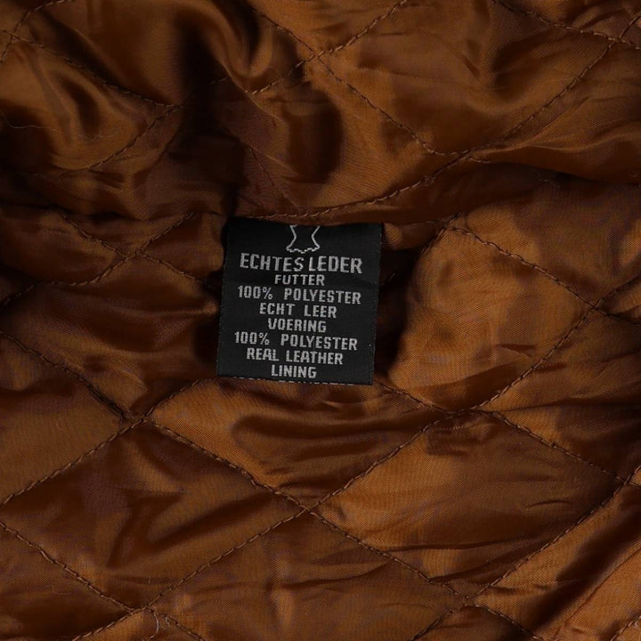 Superior Leather Blouson, Men's Size XL genuine leather brown type Vintage Second Hand