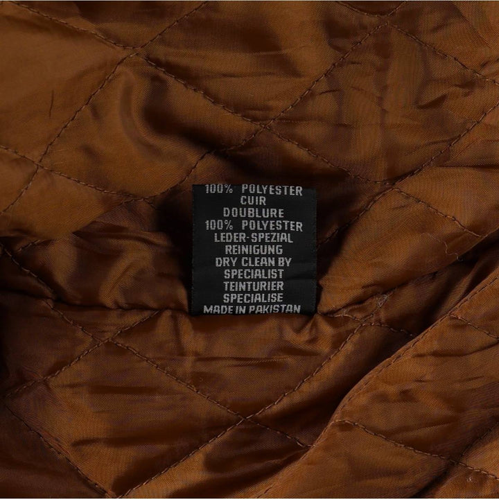 Superior Leather Blouson, Men's Size XL genuine leather brown type Vintage Second Hand