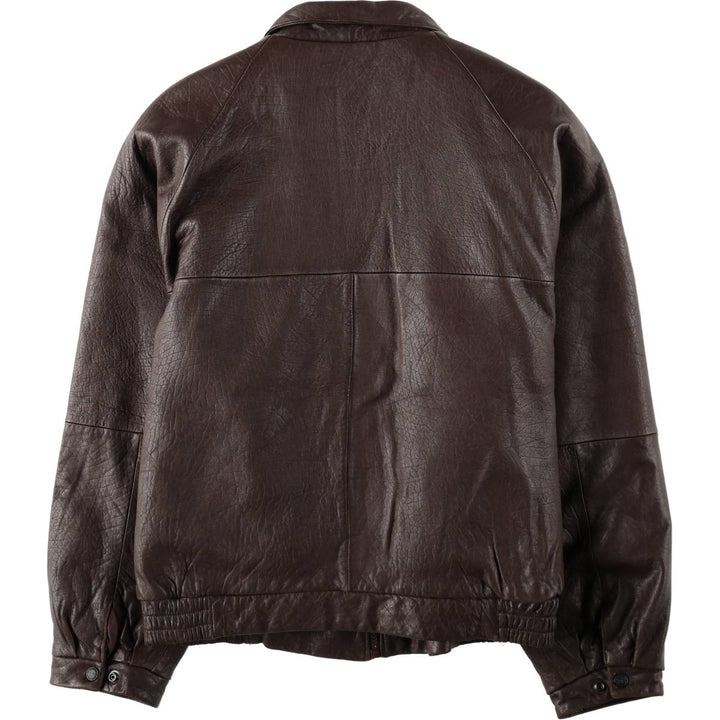 Wilsons Leather Swing Top Padded Leather Blouson, Men's Size L genuine leather brown type Vintage Second Hand