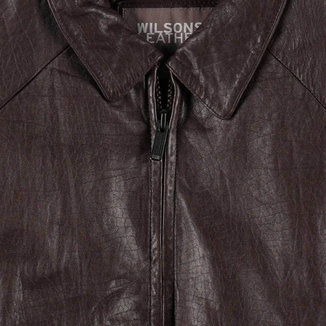 Wilsons Leather Swing Top Padded Leather Blouson, Men's Size L genuine leather brown type Vintage Second Hand