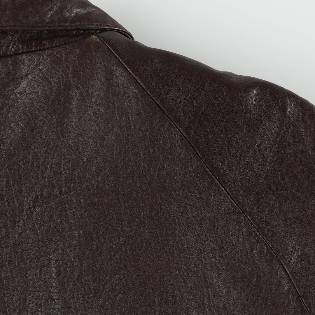 Wilsons Leather Swing Top Padded Leather Blouson, Men's Size L genuine leather brown type Vintage Second Hand