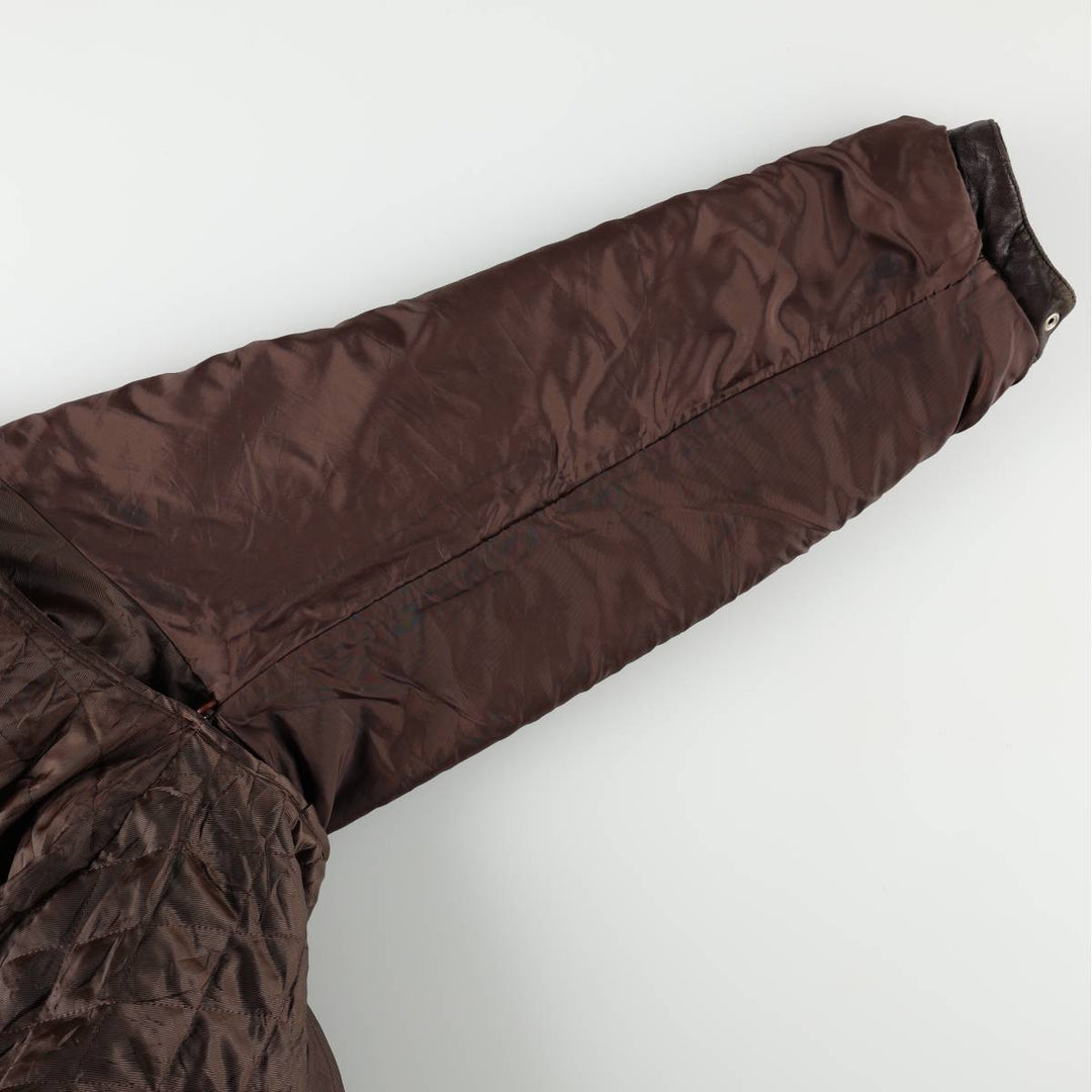 Wilsons Leather Swing Top Padded Leather Blouson, Men's Size L genuine leather brown type Vintage Second Hand