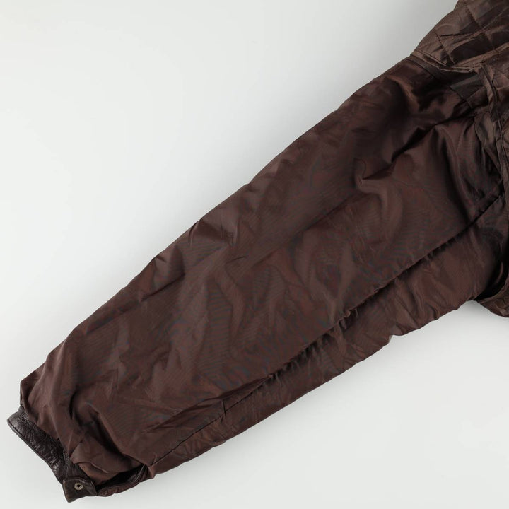 Wilsons Leather Swing Top Padded Leather Blouson, Men's Size L genuine leather brown type Vintage Second Hand