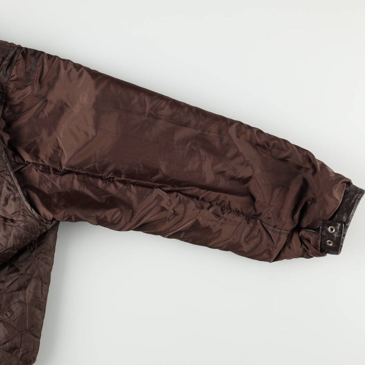 Wilsons Leather Swing Top Padded Leather Blouson, Men's Size L genuine leather brown type Vintage Second Hand