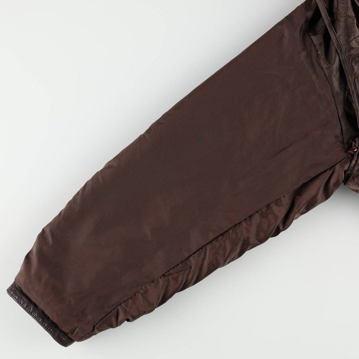 Wilsons Leather Swing Top Padded Leather Blouson, Men's Size L genuine leather brown type Vintage Second Hand