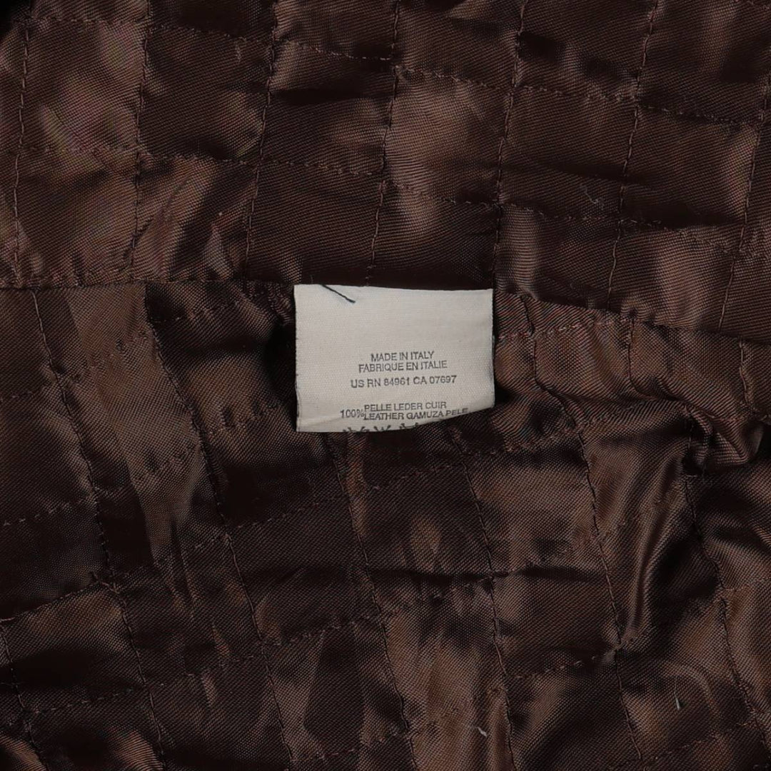 Settore Swing Top Type Leather Blouson, Made in Italy, Men's XL Equivalent genuine leather brown type Vintage Second Hand