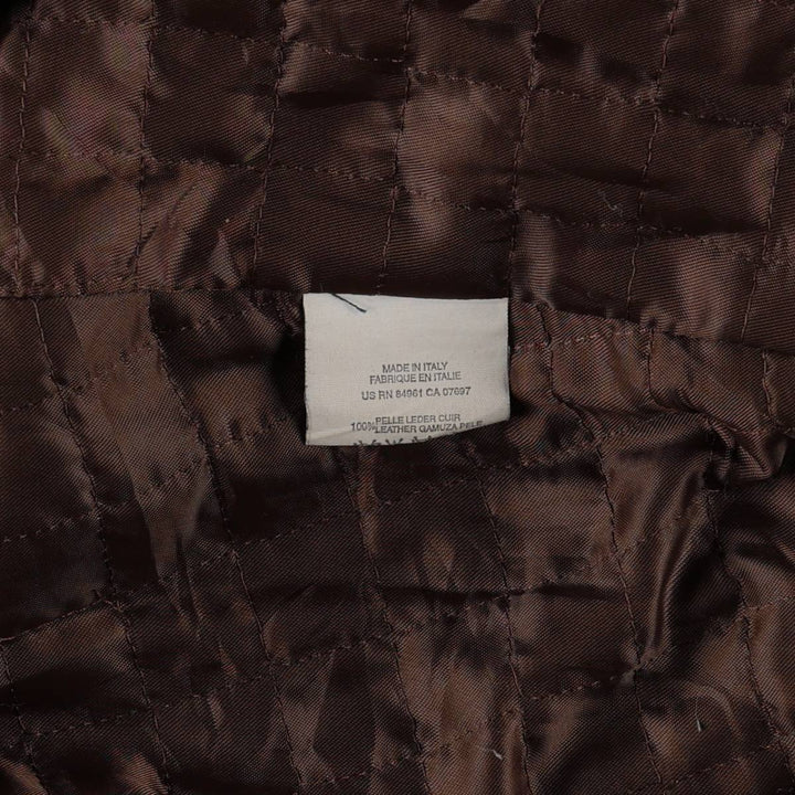 Settore Swing Top Type Leather Blouson, Made in Italy, Men's XL Equivalent genuine leather brown type Vintage Second Hand
