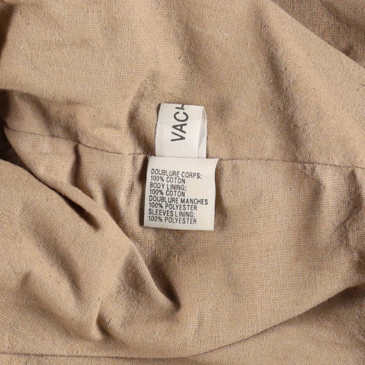 Leather blouson, men's size L Genuine Leather Calfskin brown type Vintage Second Hand