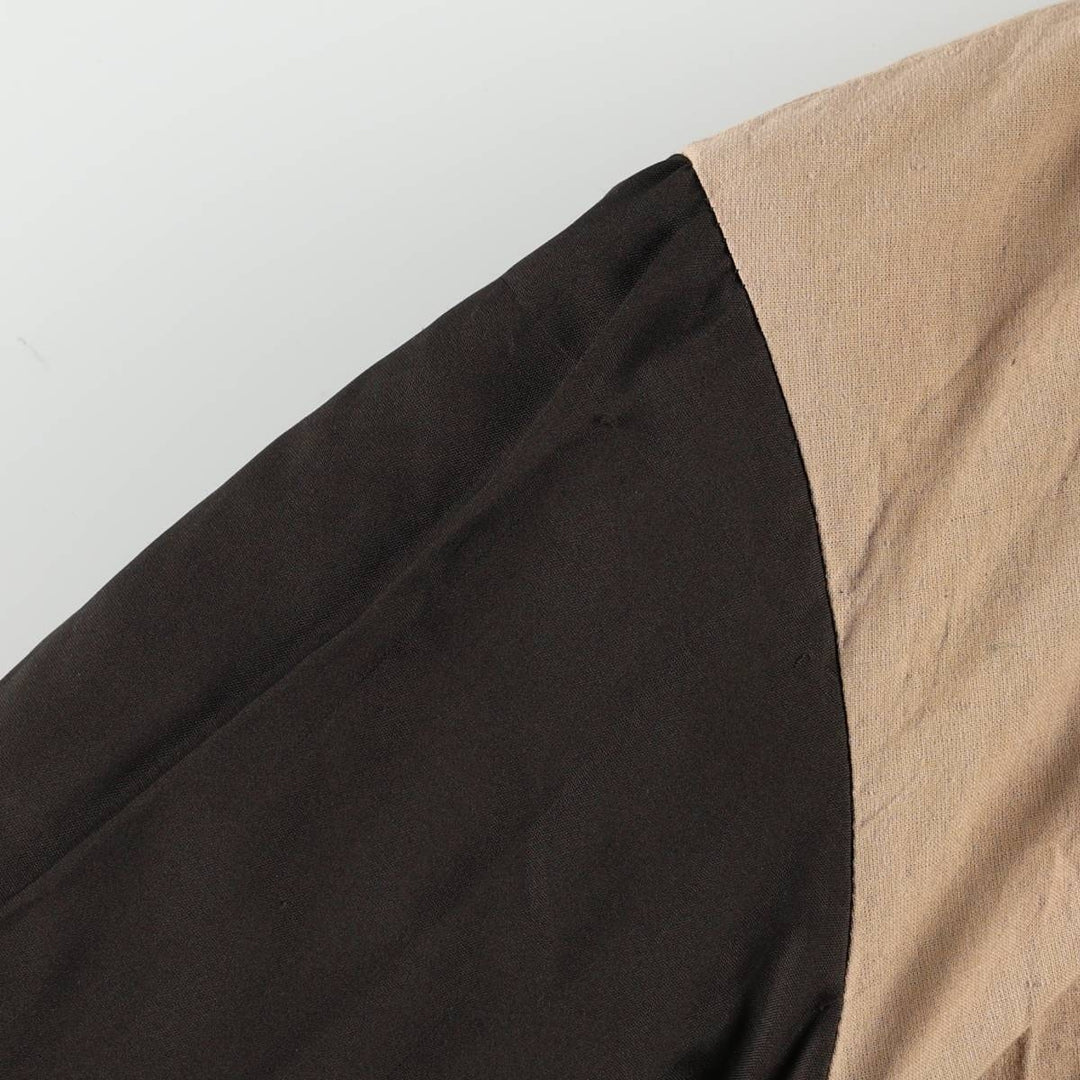 Leather blouson, men's size L Genuine Leather Calfskin brown type Vintage Second Hand