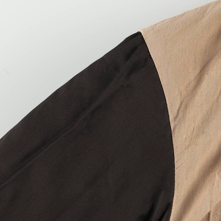 Leather blouson, men's size L Genuine Leather Calfskin brown type Vintage Second Hand
