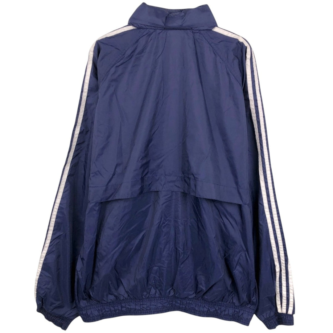 80s-90'S Adidas nylon jacket, men's size L (approx.) Nylon navy blue type Vintage Second Hand