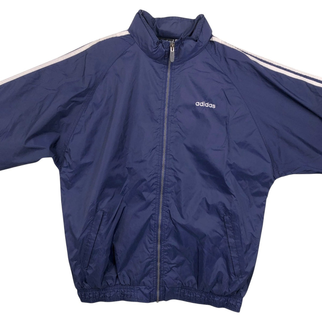 80s-90'S Adidas nylon jacket, men's size L (approx.) Nylon navy blue type Vintage Second Hand