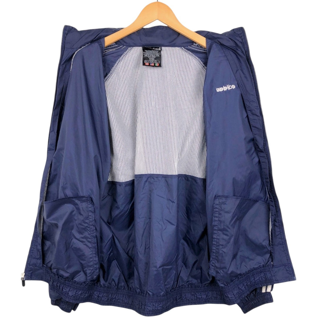 80s-90'S Adidas nylon jacket, men's size L (approx.) Nylon navy blue type Vintage Second Hand