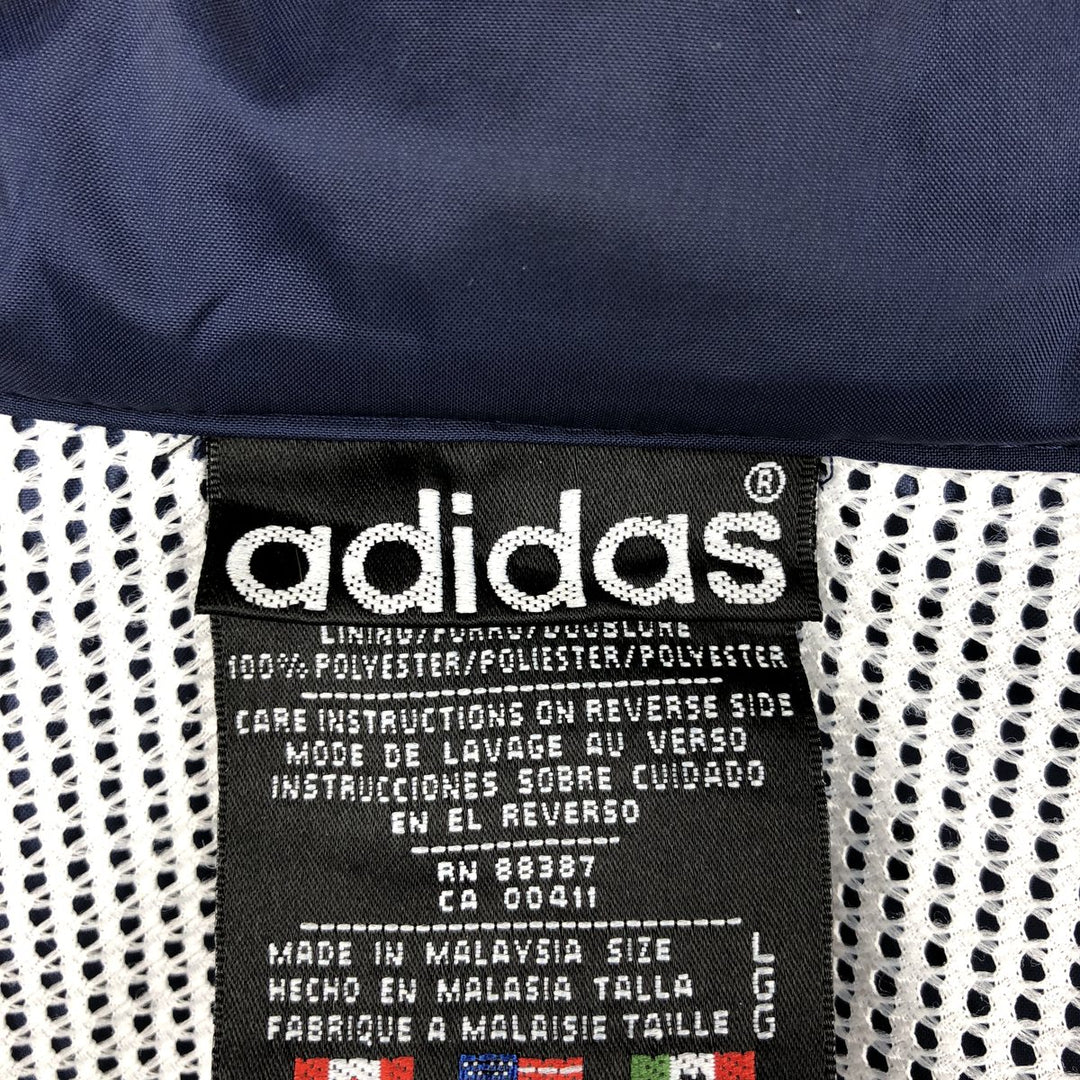 80s-90'S Adidas nylon jacket, men's size L (approx.) Nylon navy blue type Vintage Second Hand
